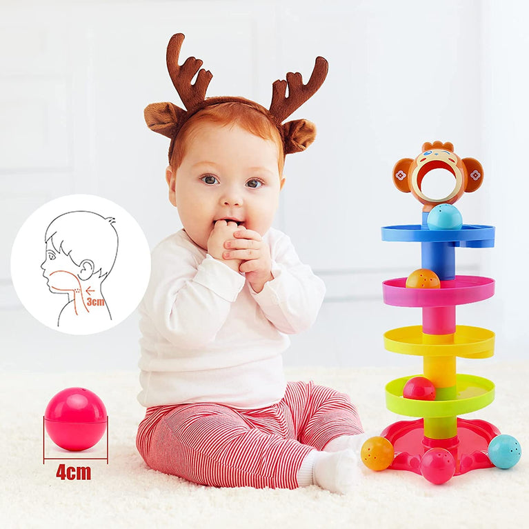 Preview image 5 for 5 Layer Roll Ball Tower Shape Sorter Toy for Babies