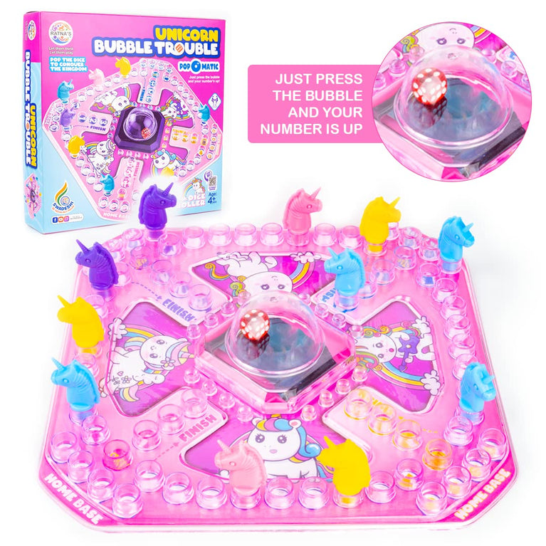 Preview image 1 for Unicorn Bubble Trouble Board Game - Kids 4+