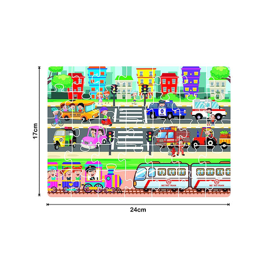 3rd product image for Buy 4-in-1 Transport Puzzle for Kids - 35 Pieces - BachcheCompany.com