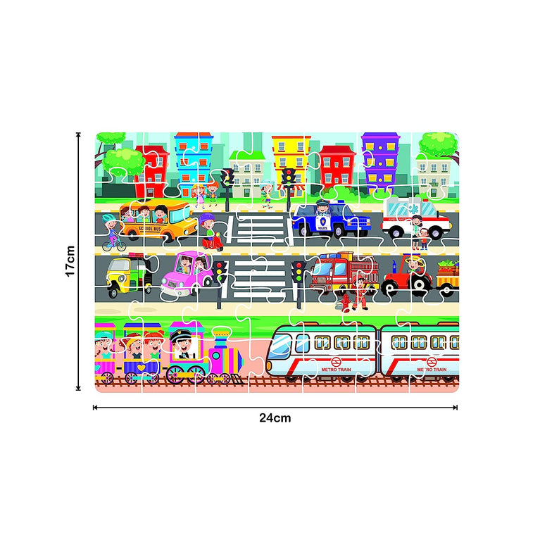 Preview image 6 for Buy 4-in-1 Transport Puzzle for Kids - 35 Pieces