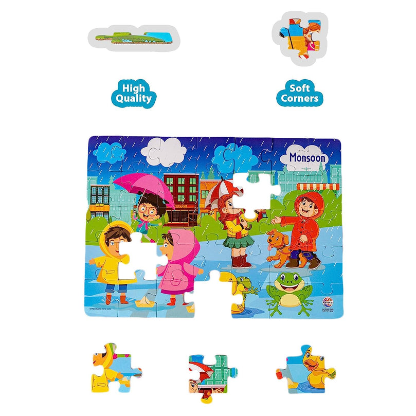 8th product image for 4-in-1 Indian Seasons Jigsaw Puzzle for Kids - BachcheCompany.com