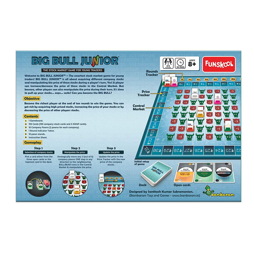 3rd product image for Big Bull Jr. Stock Market Trade Game for Kids 8+ - BachcheCompany.com