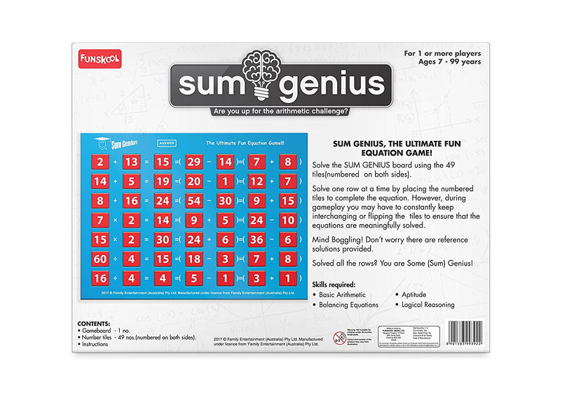 2nd product image for Math Game for Kids: Sum Genius - Fun and Learning! - BachcheCompany.com