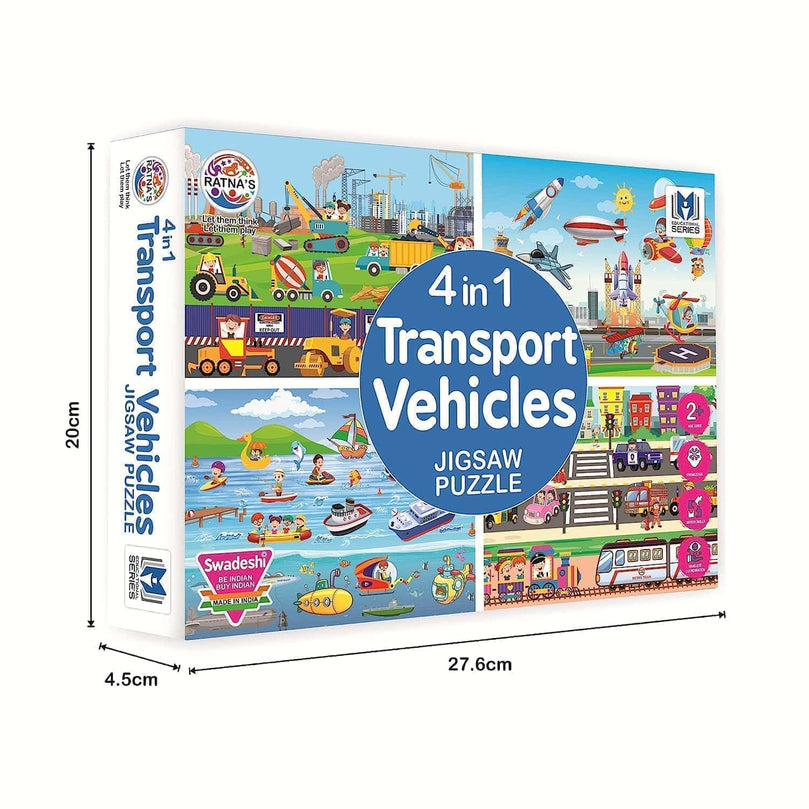 6th product image for Buy 4-in-1 Transport Puzzle for Kids - 35 Pieces - BachcheCompany.com