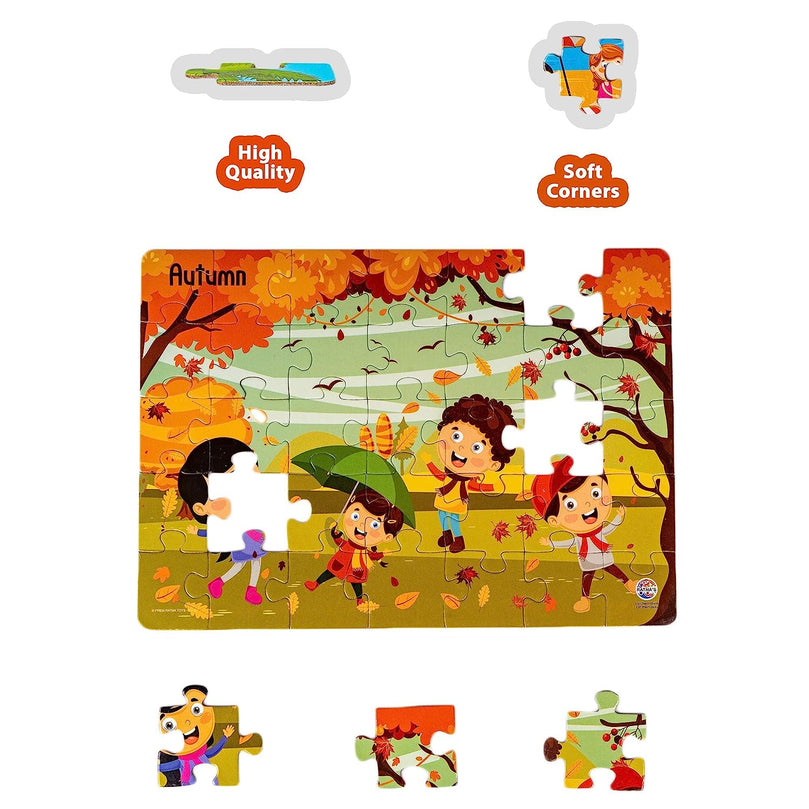 7th product image for 4-in-1 Indian Seasons Jigsaw Puzzle for Kids - BachcheCompany.com