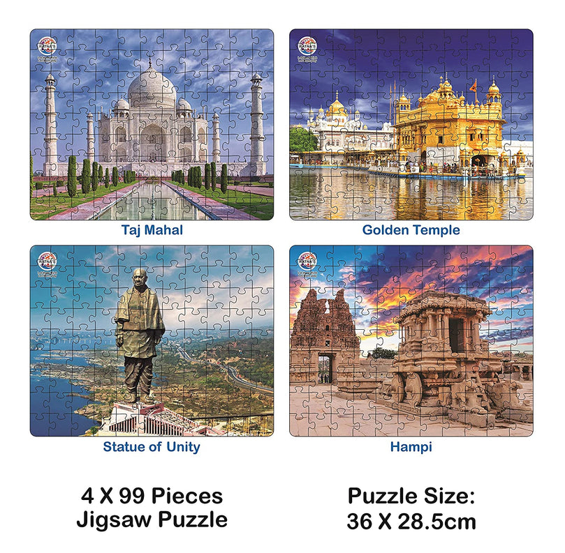 3rd product image for 4-in-1 India Jigsaw Puzzle for Kids 5+ - BachcheCompany.com
