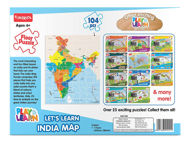 Preview image 2 for Funskool India Toy Map Puzzle for Kids 6+