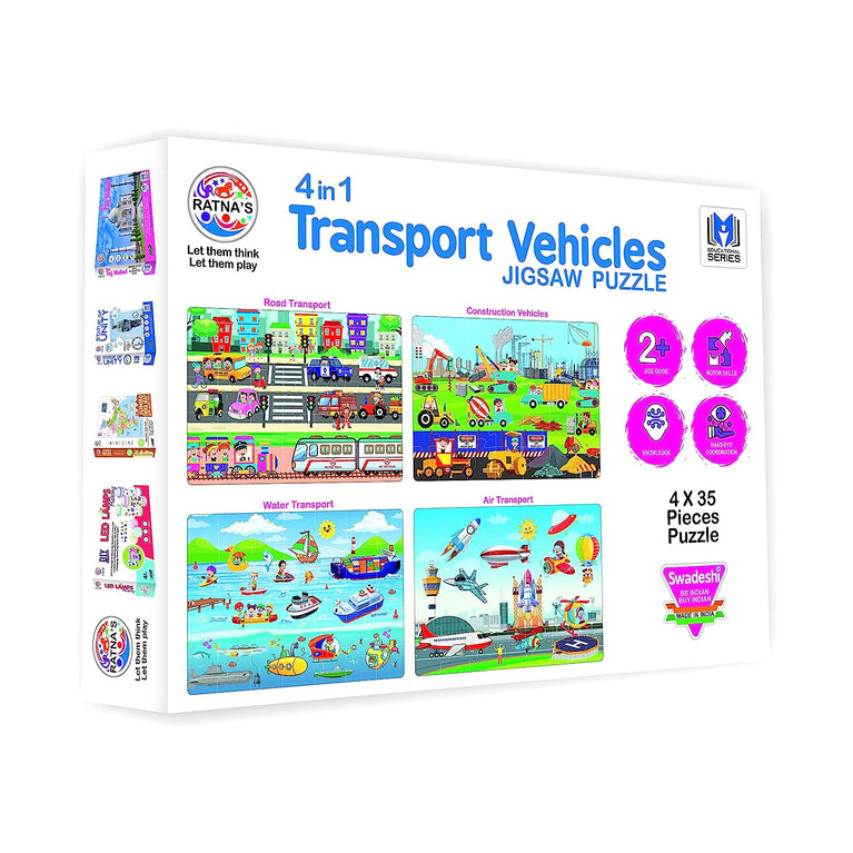 Preview image 8 for Buy 4-in-1 Transport Puzzle for Kids - 35 Pieces