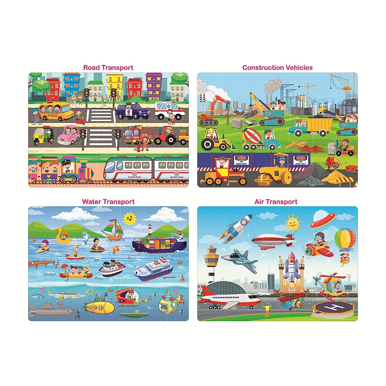 Preview image 7 for Buy 4-in-1 Transport Puzzle for Kids - 35 Pieces