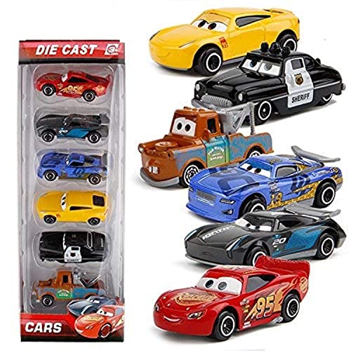 Preview image 1 Product Image for - BC9046624403769 for Disney Pixar Cars 3 Diecast Metal Toy Car Play Set for Kids - Set of 6