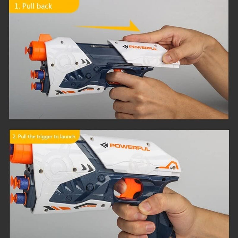Preview image 5 Product Image for - BC9046636233017 for Blaze Storm Soft Bullet Gun Toy - 10 Safe Foam Bullets for Kids Battle Game