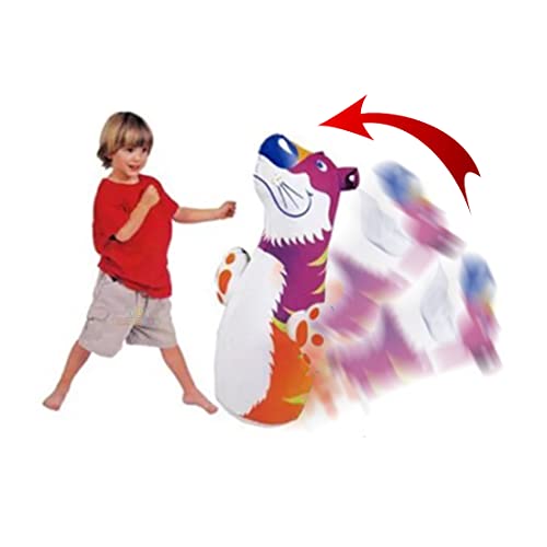 8th product image for 3D Inflatable Tiger Punching Bag for Kids - Water and Air Base Toy for Toddlers! - BachcheCompany.com