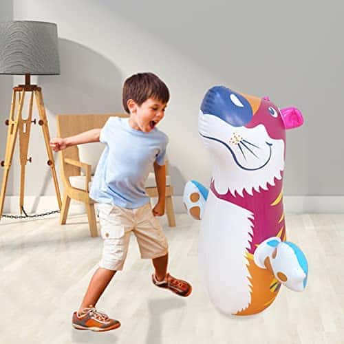 9th product image for 3D Inflatable Tiger Punching Bag for Kids - Water and Air Base Toy for Toddlers! - BachcheCompany.com