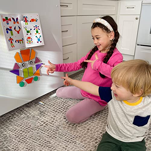 3rd product image for 100 Magnetic Shape Tiles for Kids - Montessori Educational Toy - BachcheCompany.com