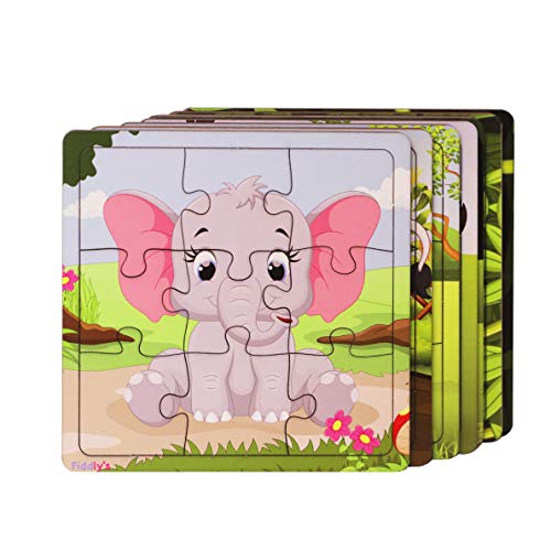 6th product image for Fun and Educational Wooden Jigsaw Puzzle for Kids - Pack of 4 - BachcheCompany.com