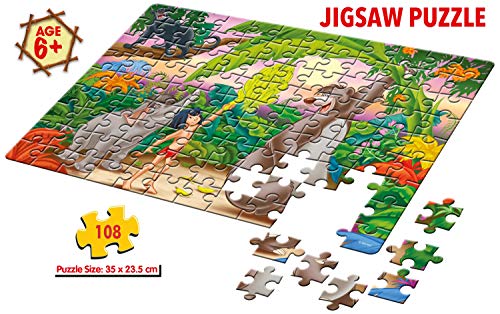Preview image 4 Product Image for - BC9046857220409 for Disney The Jungle Book 108-Piece Puzzle for Kids | Age 6+