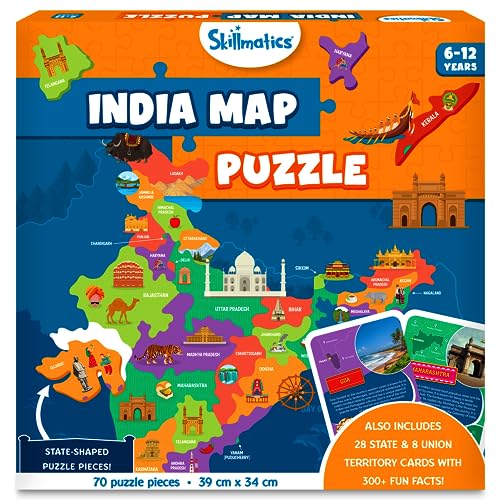 Preview image 1 Product Image for - BC9046862758201 for Explore India with Skillmatics Puzzle - 70 Pieces