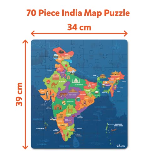 Preview image 2 Product Image for - BC9046862758201 for Explore India with Skillmatics Puzzle - 70 Pieces