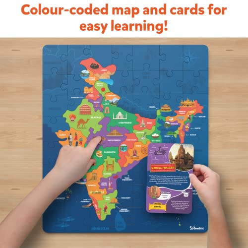 Preview image 4 Product Image for - BC9046862758201 for Explore India with Skillmatics Puzzle - 70 Pieces
