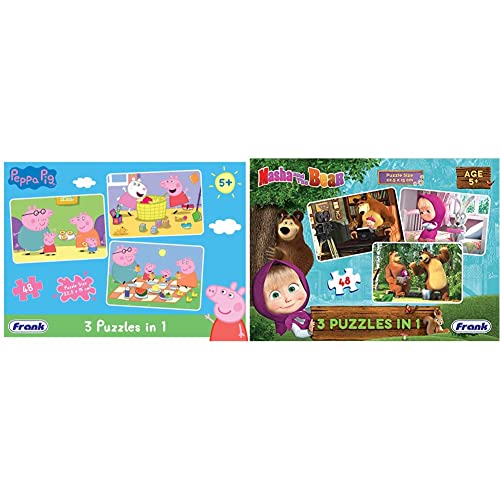 Preview image 1 Product Image for - BC9046974726457 for Peppa Pig and Masha and the Bear Puzzle Set for 5+ Kids