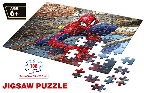 Preview image 4 Product Image for - BC9046983147833 for Marvel Spider-Man Jigsaw Puzzle for Kids | 108 Pieces