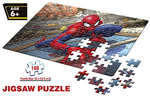 4th product image for Marvel Spider-Man Jigsaw Puzzle for Kids | 108 Pieces - BachcheCompany.com