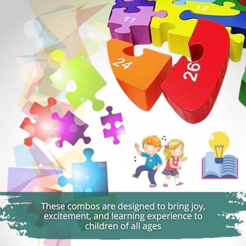 3rd product image for Wooden Butterfly Puzzle for Toddlers - A to Z and 1 to 26 - BachcheCompany.com