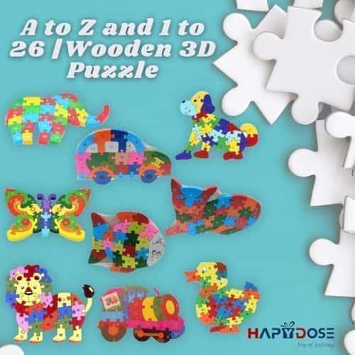 6th product image for Wooden Butterfly Puzzle for Toddlers - A to Z and 1 to 26 - BachcheCompany.com