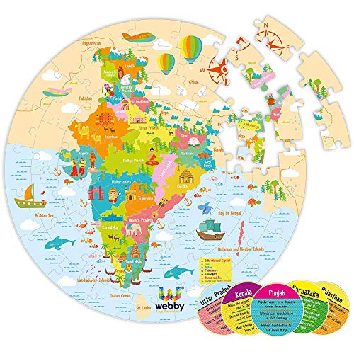 Preview image 1 Product Image for - BC9047044915513 for Explore the Wonders of India: Amazing Map Jigsaw Puzzle