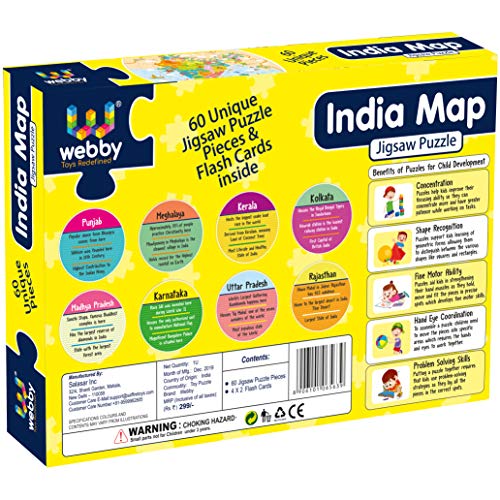 Preview image 4 Product Image for - BC9047044915513 for Explore the Wonders of India: Amazing Map Jigsaw Puzzle