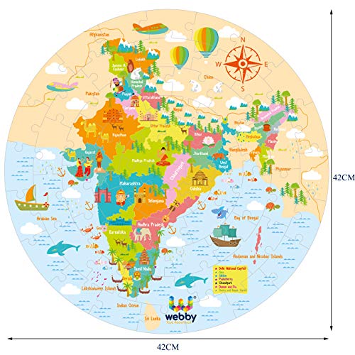 Preview image 5 Product Image for - BC9047044915513 for Explore the Wonders of India: Amazing Map Jigsaw Puzzle