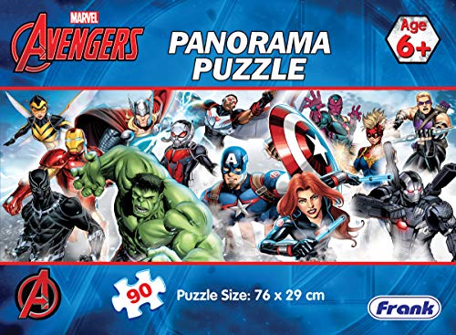 Preview image 1 Product Image for - BC9047055368505 for Marvel Avengers 90-Piece Panorama Jigsaw Puzzle for Kids - Age 6+
