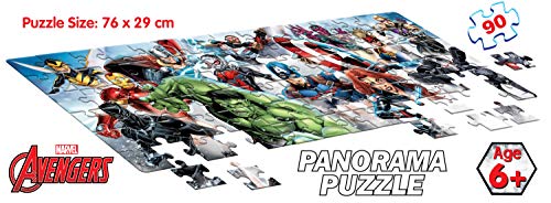 Preview image 4 Product Image for - BC9047055368505 for Marvel Avengers 90-Piece Panorama Jigsaw Puzzle for Kids - Age 6+