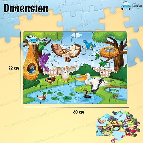 Preview image 2 Product Image for - BC9047060775225 for Animal and Bird Jigsaw Set - Kids Puzzles (96 pcs)