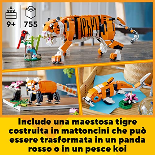 Preview image 3 Product Image for - BC9047212556601 for Build a Majestic Tiger with LEGO - 755 Pieces
