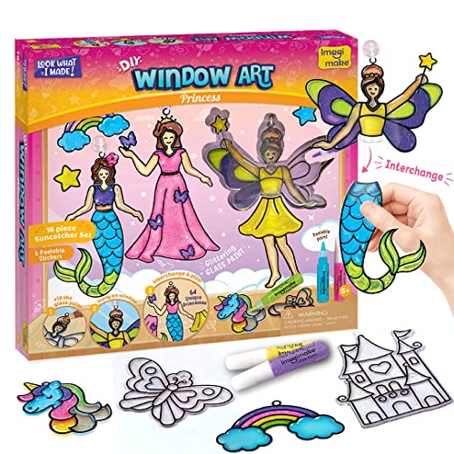 Preview image 1 Product Image for - BC9047226483001 for Create Magical Window Art with Princess Designs - Craft Kit for Girls