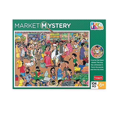 2nd product image for Funskool Play and Learn Market Mystery Puzzle | 104 Pieces - BachcheCompany.com