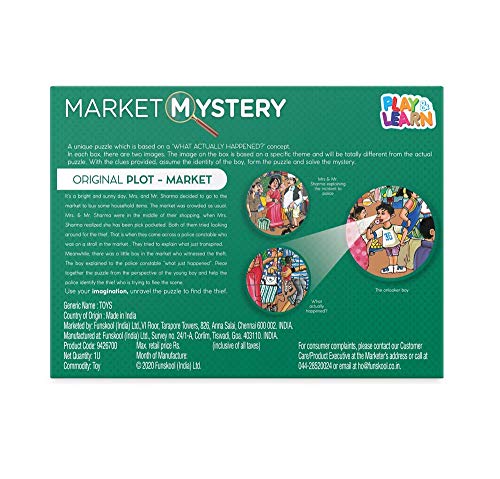 3rd product image for Funskool Play and Learn Market Mystery Puzzle | 104 Pieces - BachcheCompany.com