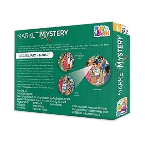 5th product image for Funskool Play and Learn Market Mystery Puzzle | 104 Pieces - BachcheCompany.com