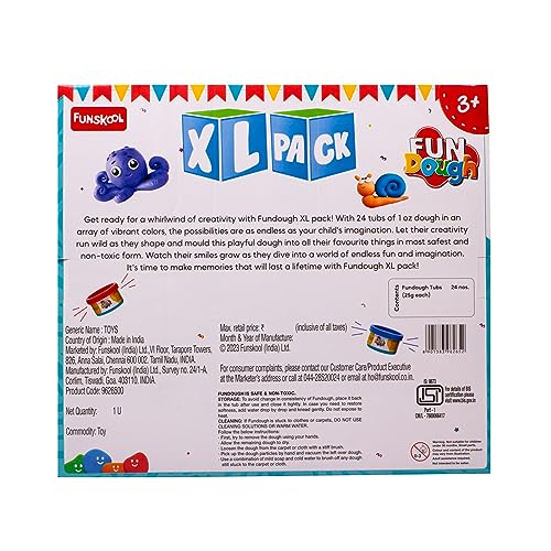 Preview image 3 Product Image for - BC9047652925753 for FunDough XL Pack - Shaping and Sculpting for Kids | Multi-Colour