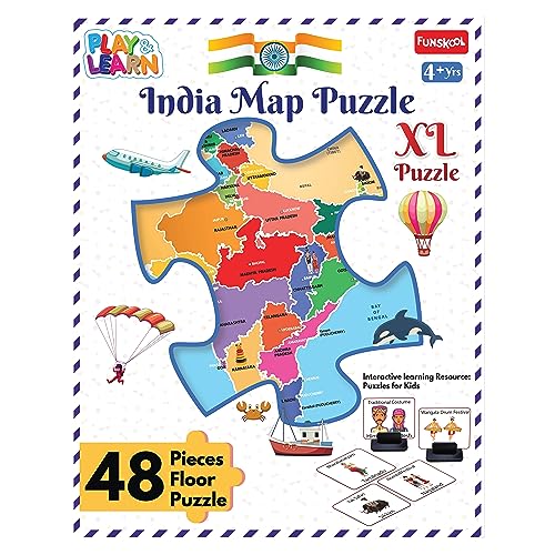 Preview image 5 Product Image for - BC9047659839801 for 3-Foot Educational India Map Puzzle for 3+ Year Olds
