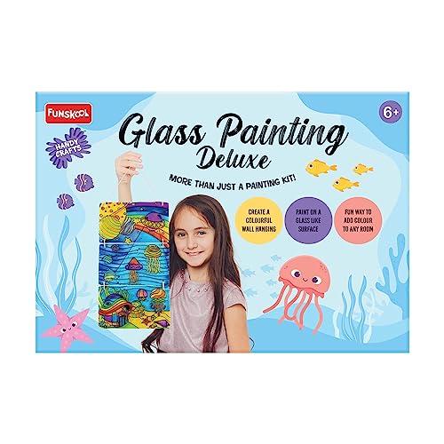 2nd product image for Create a Colourful Wall Hanging - Funskool Handycrafts Glass Painting Deluxe Kit - BachcheCompany.com