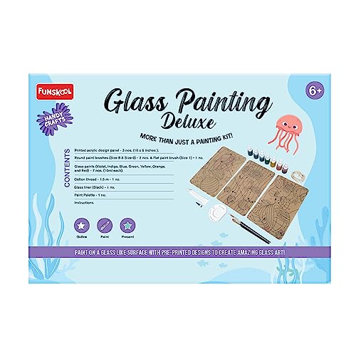3rd product image for Create a Colourful Wall Hanging - Funskool Handycrafts Glass Painting Deluxe Kit - BachcheCompany.com