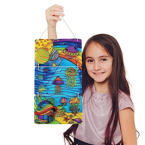 5th product image for Create a Colourful Wall Hanging - Funskool Handycrafts Glass Painting Deluxe Kit - BachcheCompany.com