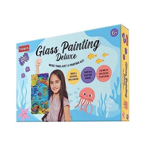 7th product image for Create a Colourful Wall Hanging - Funskool Handycrafts Glass Painting Deluxe Kit - BachcheCompany.com