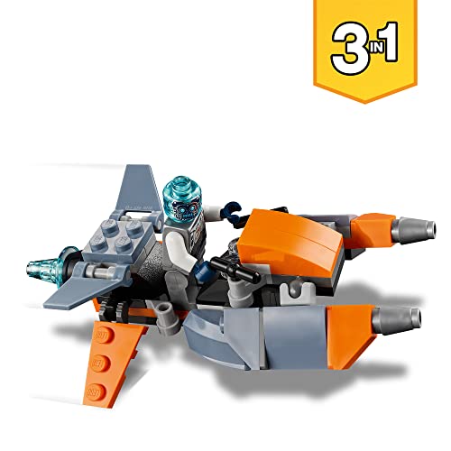 Preview image 3 Product Image for - BC9047774396729 for Build and Play with LEGO Creator Cyber Drone - 3-in-1 Building Kit