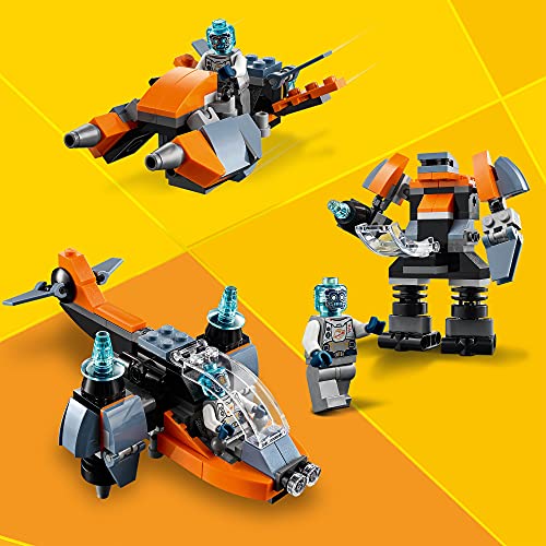 5th product image for Build and Play with LEGO Creator Cyber Drone - 3-in-1 Building Kit - BachcheCompany.com