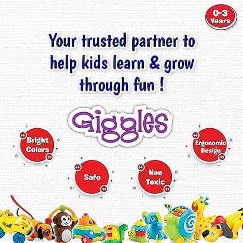 6th product image for Funskool Giggles Push n Crawl Monkey: Tummy Time Toy - BachcheCompany.com