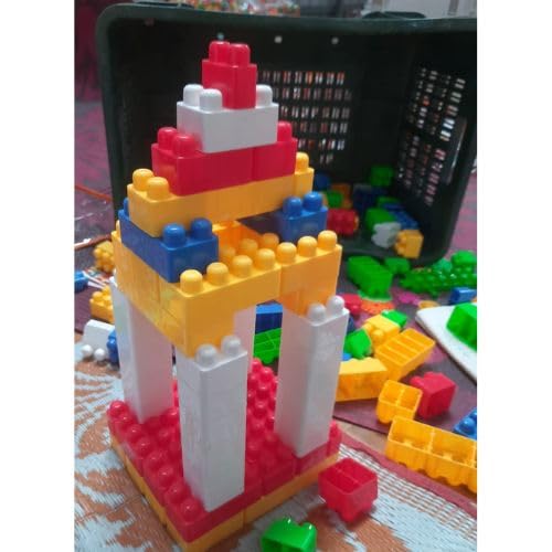 3rd product image for Colorful Mega Puzzle Blocks for Kids - 100 Pieces - BachcheCompany.com