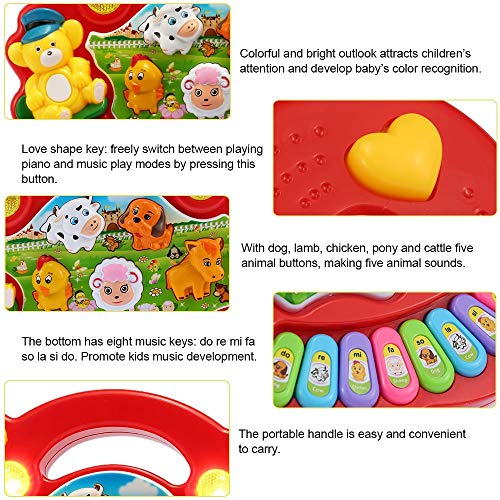 Preview image 2 Product Image for - BC9048861966649 for Fun and Educational Animal Sound Piano Toy for Kids